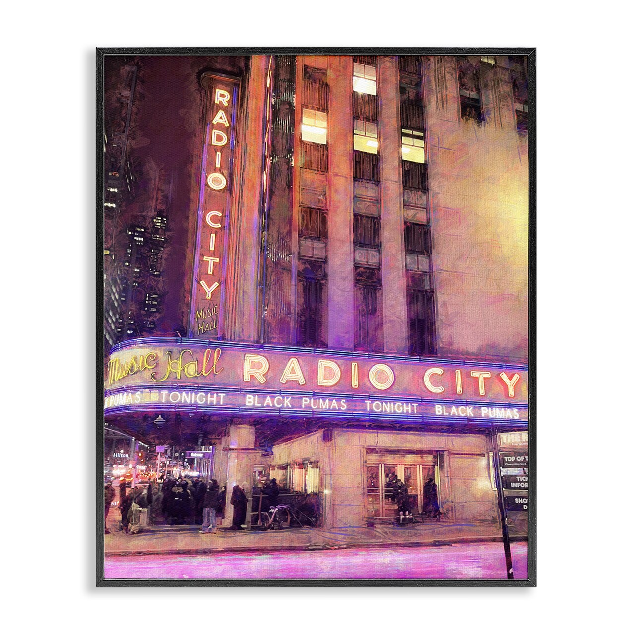 Stupell Industries Radio City Music Hall Framed Giclee, design by Grotto Studios